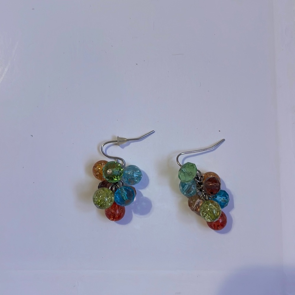 Multicolored dangling earrings